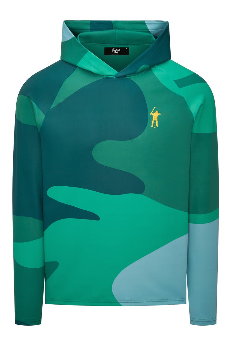 Signature Camouflage Hoodie, Main, color, VERDE