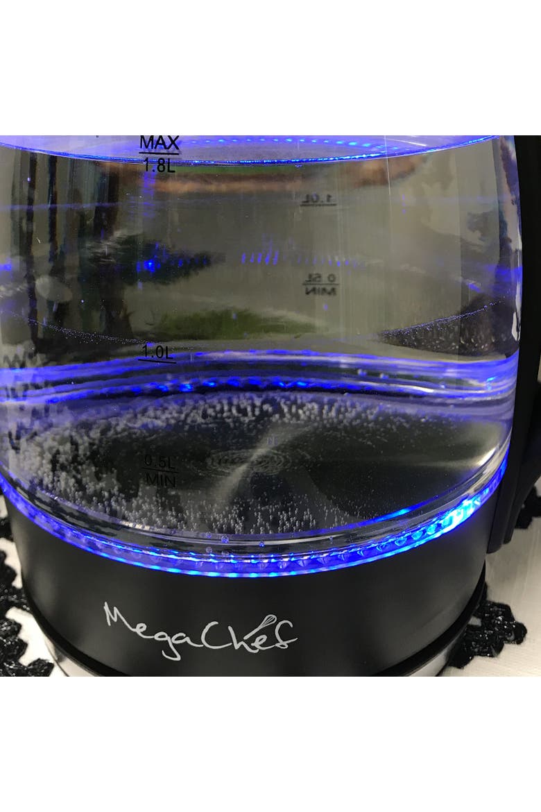1.8Lt. Glass and Stainless Steel Electric Tea Kettle, Alternate, color, Grey