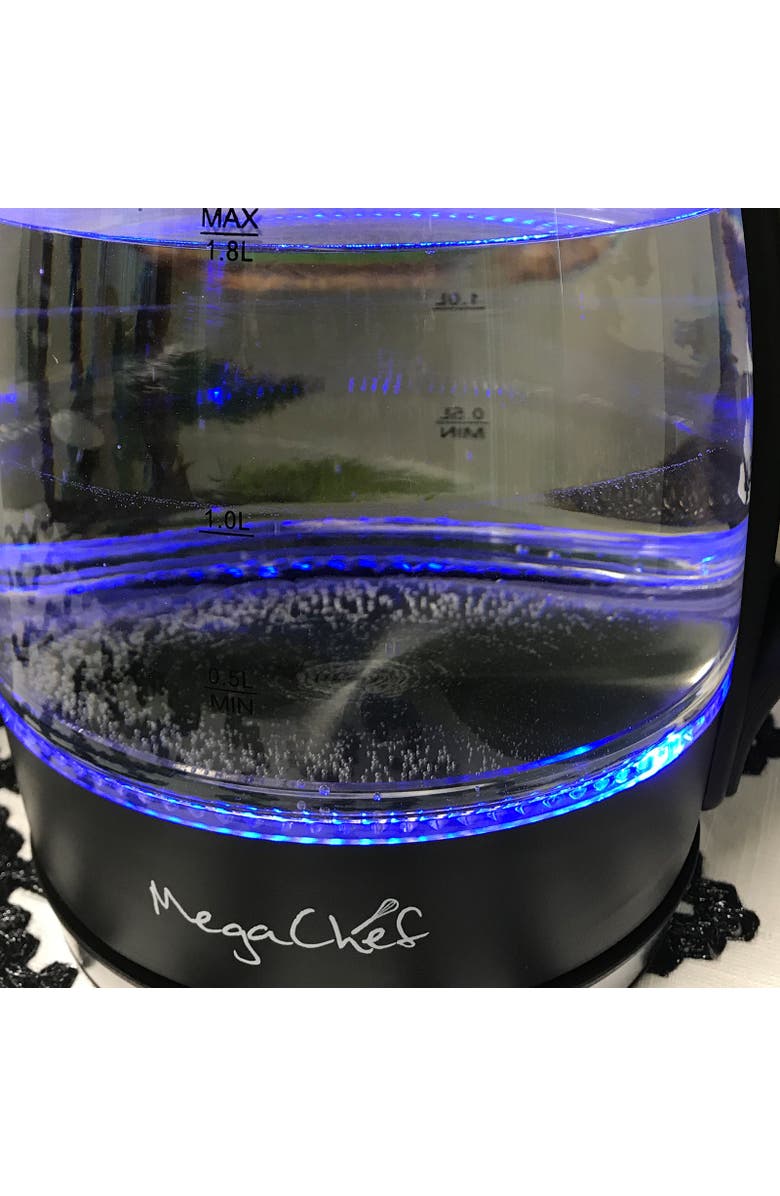 Megachef 1.8Lt. Glass and Stainless Steel Electric Tea Kettle, Alternate, color, Grey