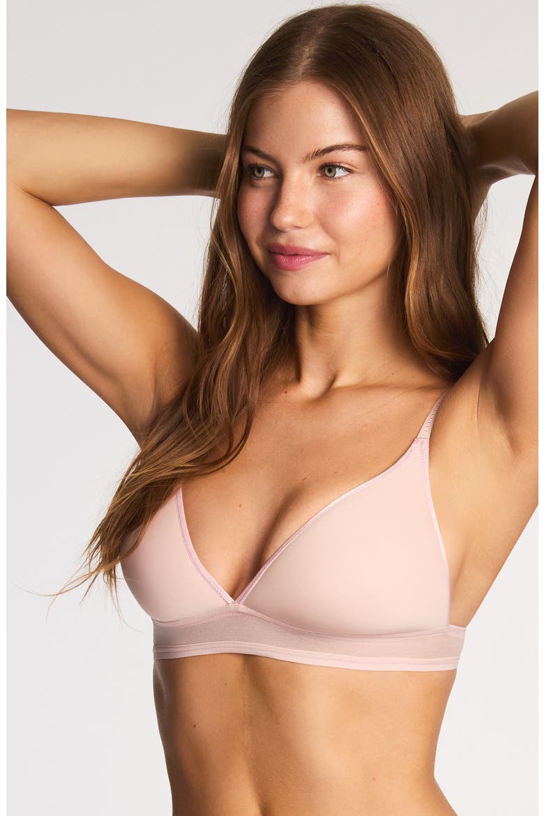 Full Transparency T-Shirt Bralette, Alternate, color, ROSE SMOKE