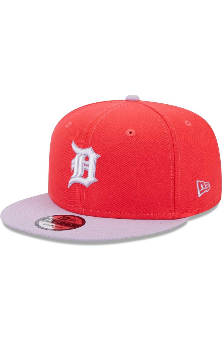 New Era Men's New Era Red/Purple Detroit Tigers Spring Basic Two-Tone 9FIFTY Snapback Hat, Main, color, Red