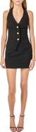 Endless Rose Novelty Button Cotton Blend Halter Neck Vest