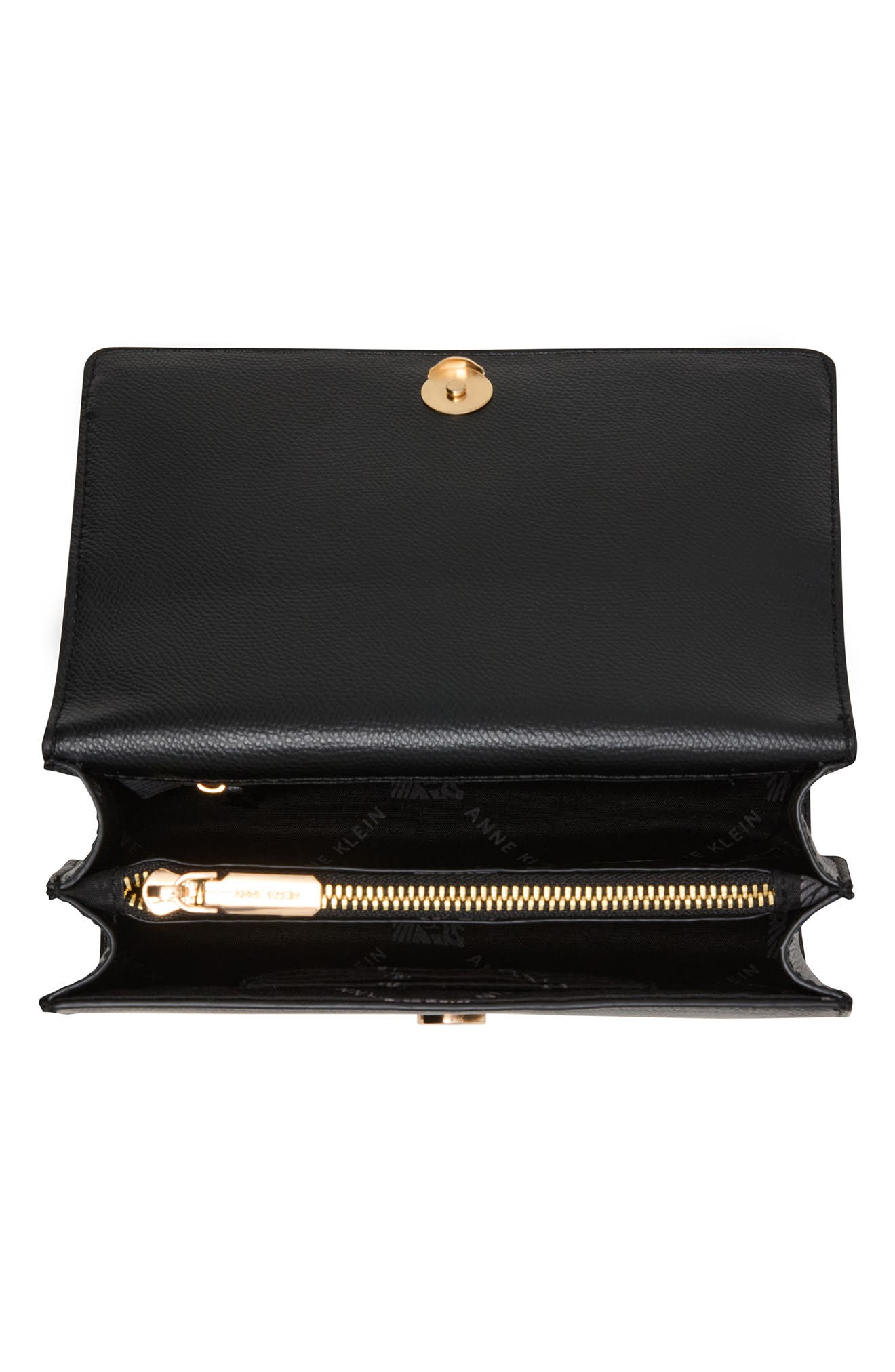 Anne Klein Belt Frame Satchel, Alternate, color, Black