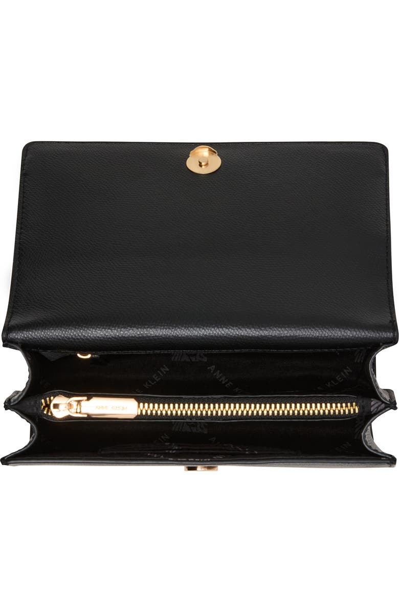 Anne Klein Belt Frame Satchel, Alternate, color, Black