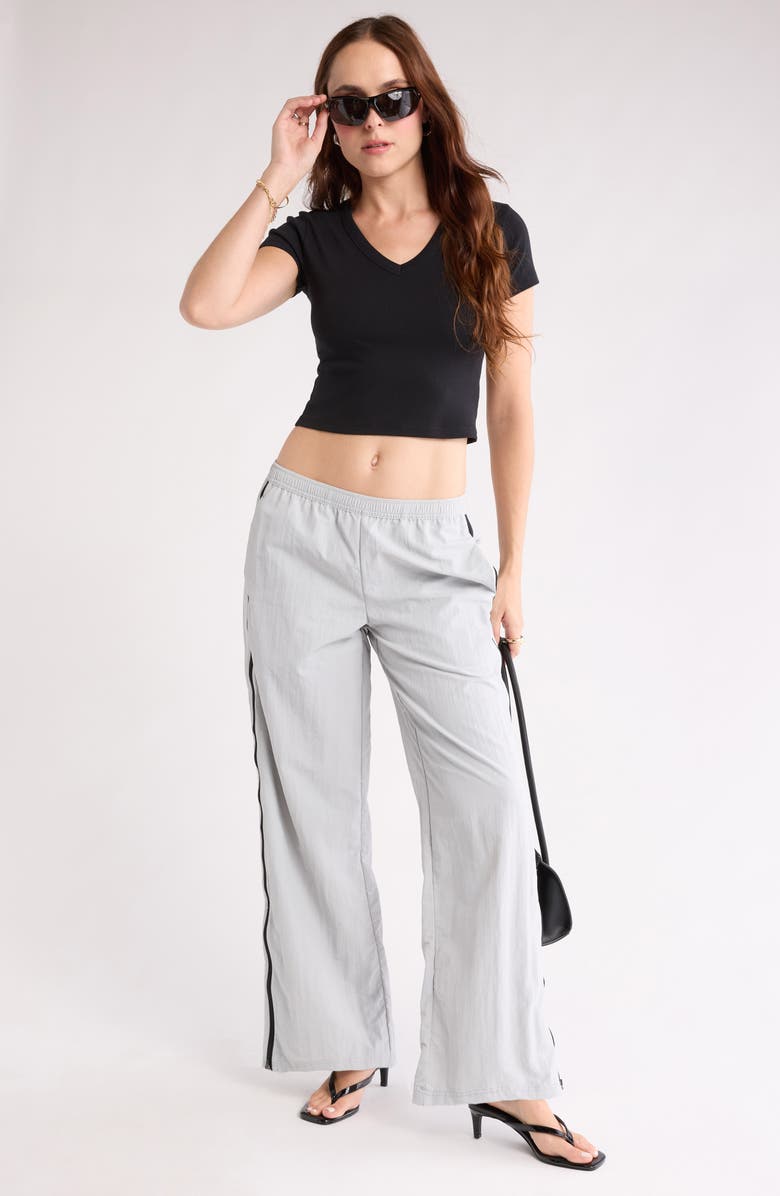 Abound Cropped V-Neck Tee, Alternate, color, Black