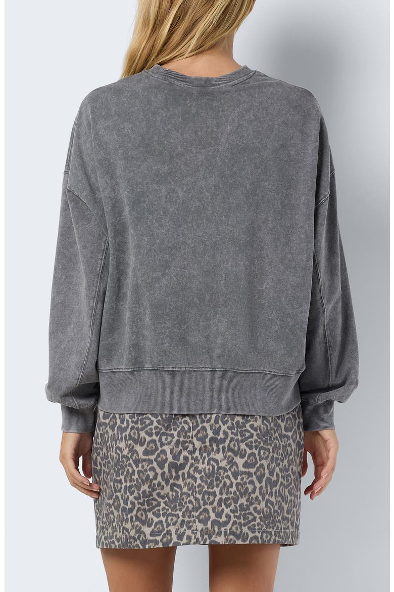 Robin Star Appliqué Cotton Sweatshirt, Alternate, color, CHARCOAL GRAY DETAIL WASHED