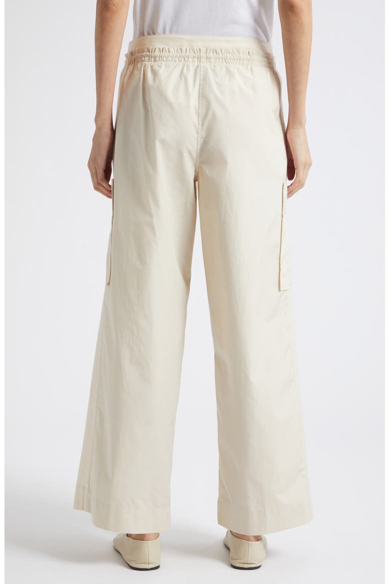 Double Waistband Cotton Poplin Pants, Alternate, color, STONE