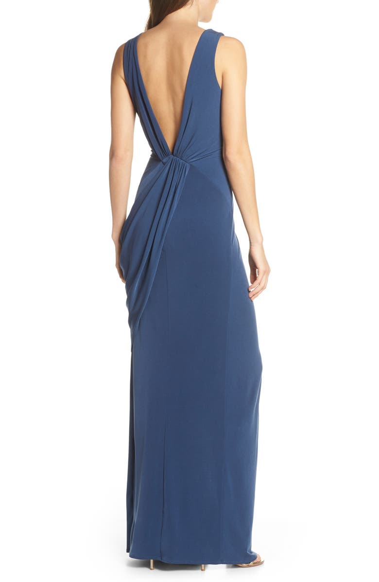Katie May Leo Twist Front Column Gown, Alternate, color,
