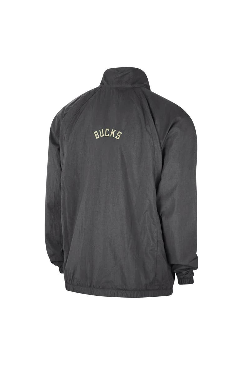 Men's Jordan Brand Gray Milwaukee Bucks Courtside Statement Edition Jumpman Jam Full-Zip Jacket, Alternate, color, Gray