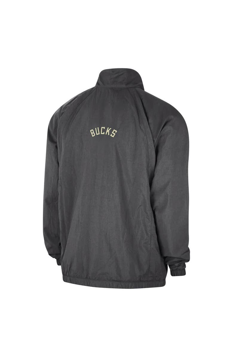 Jordan Brand Men's Jordan Brand Gray Milwaukee Bucks Courtside Statement Edition Jumpman Jam Full-Zip Jacket, Alternate, color, Gray