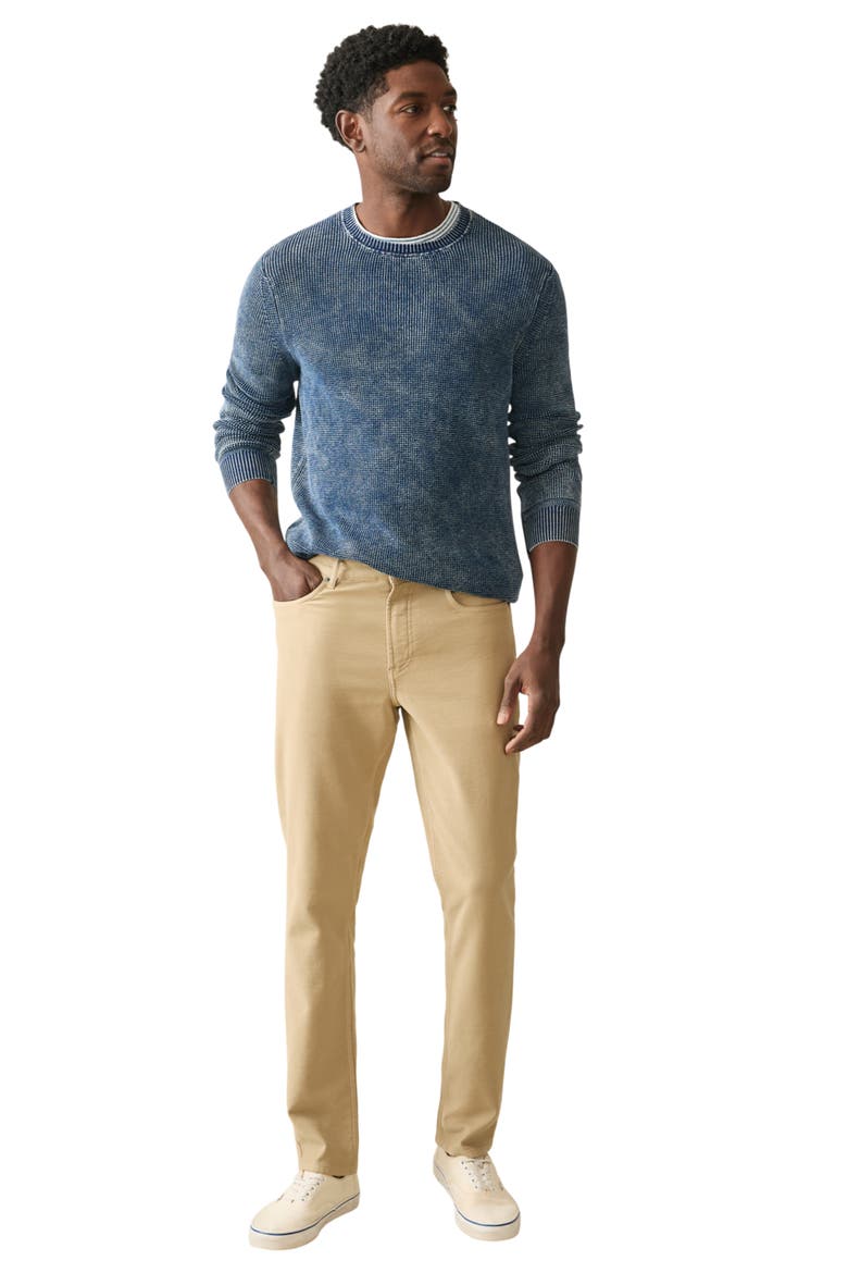 Stretch Terry Straight Leg Five-Pocket Pants, Alternate, color, DESERT KHAKI