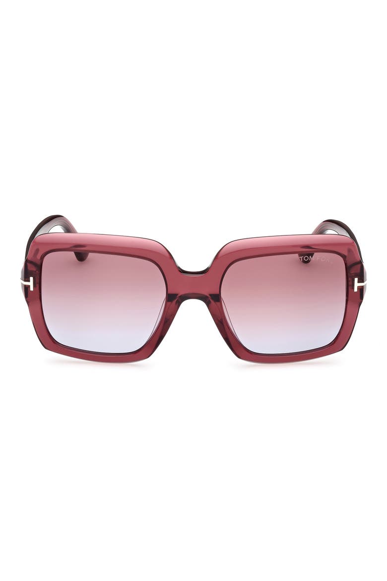 Kaya 54mm Square Sunglasses, Main, color, SHINY WINE / VIOLET