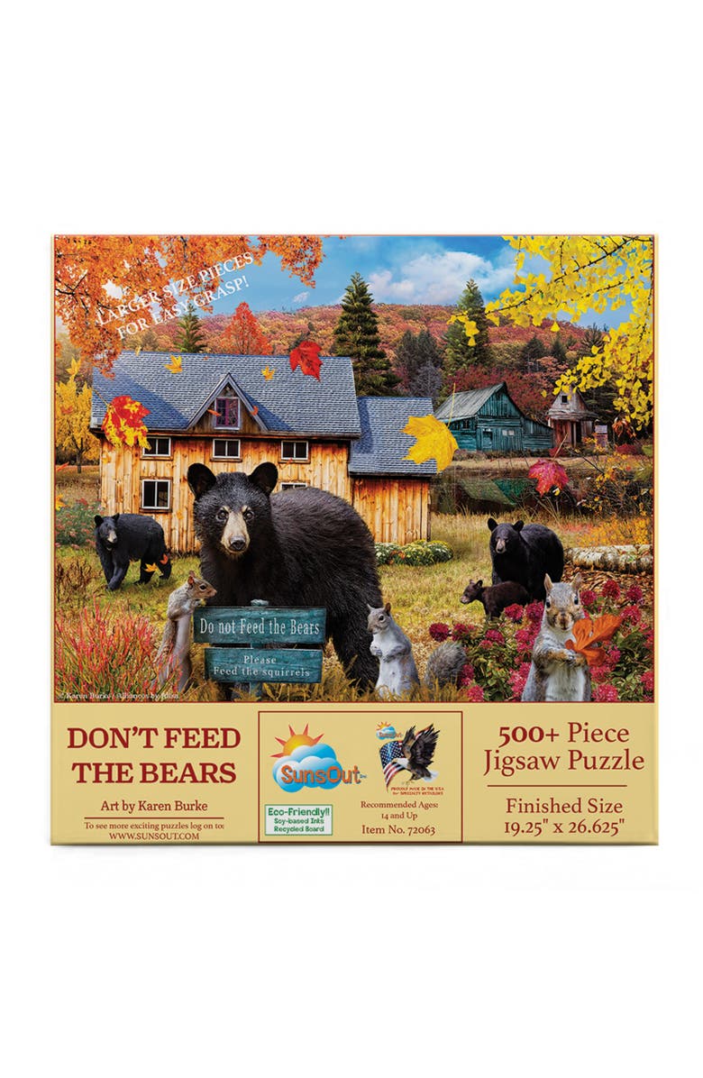 Sunsout Dont Feed the Bears 500 piece Jigsaw Puzzle for Adults Large Pieces, Alternate, color, Multicolor