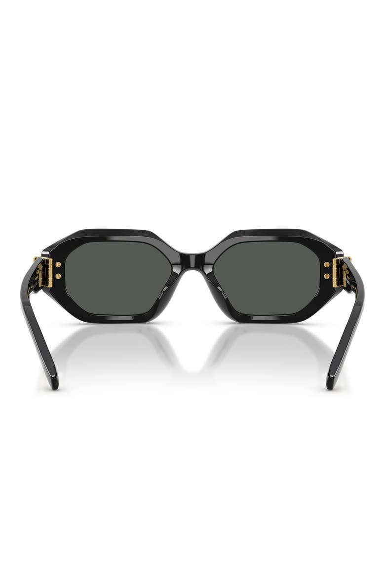 51mm Irregular Sunglasses, Alternate, color, BLACK / DARK GREY