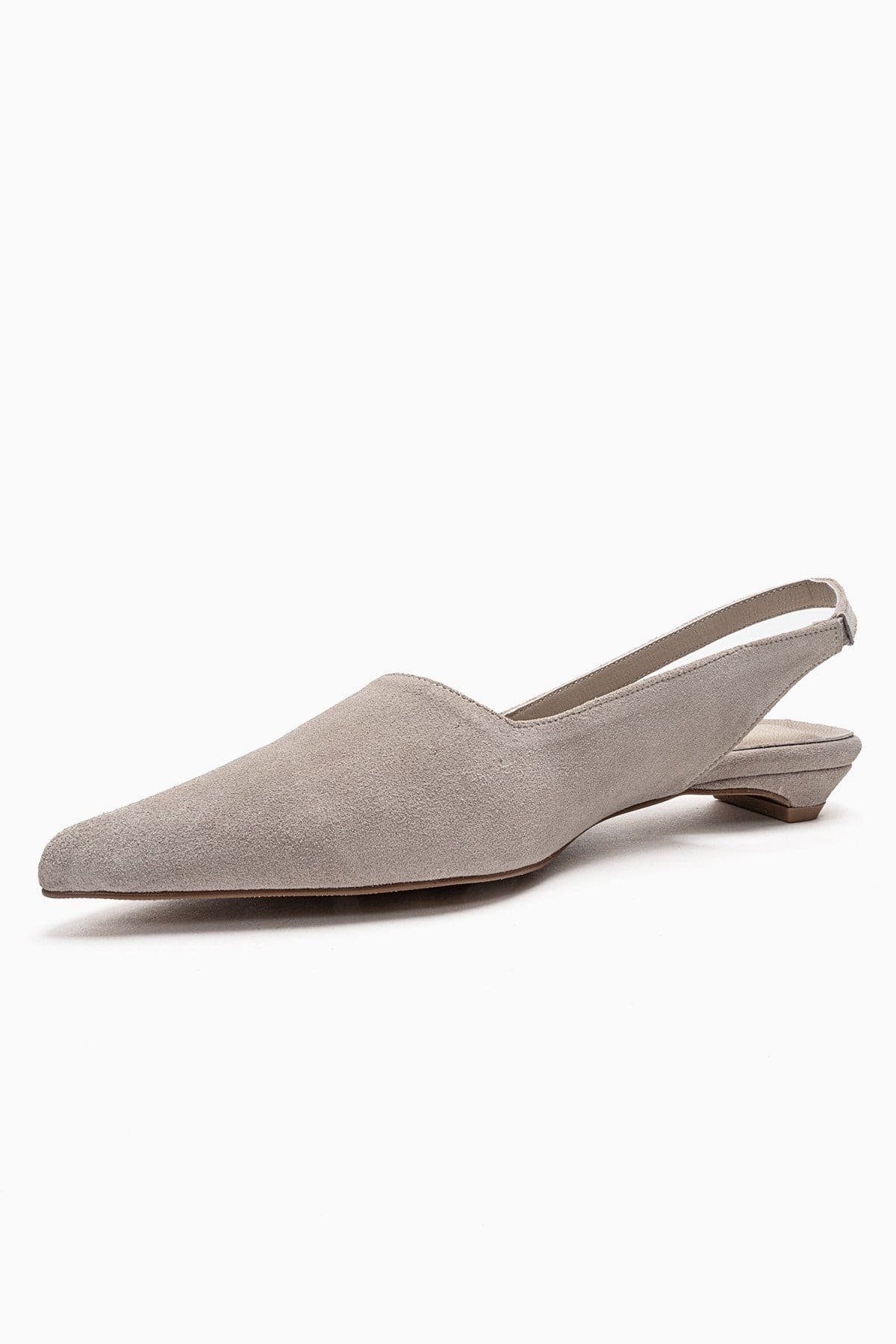 Berlina Leather Slingback Pump, Alternate, color, Beige Suede