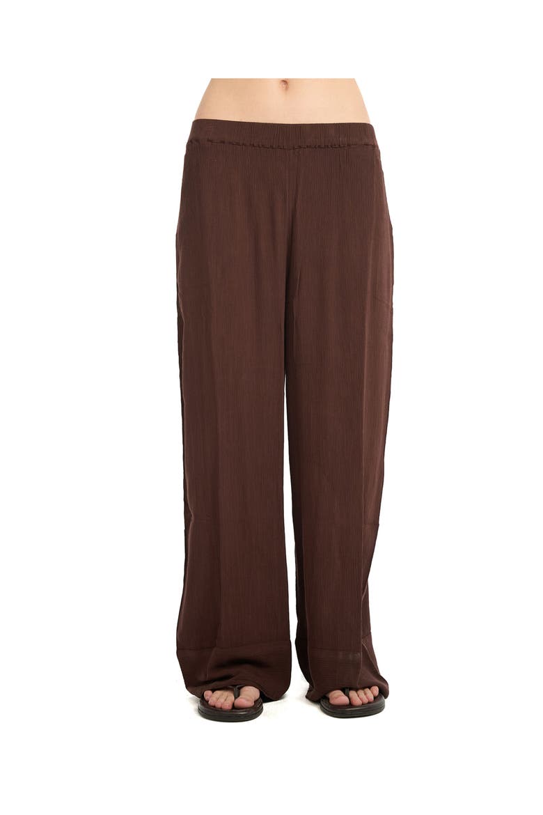 Resort Beach Pants Cover-Up, Main, color, Brown
