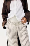 H&M Mama Linen-blend Drawstring Trousers