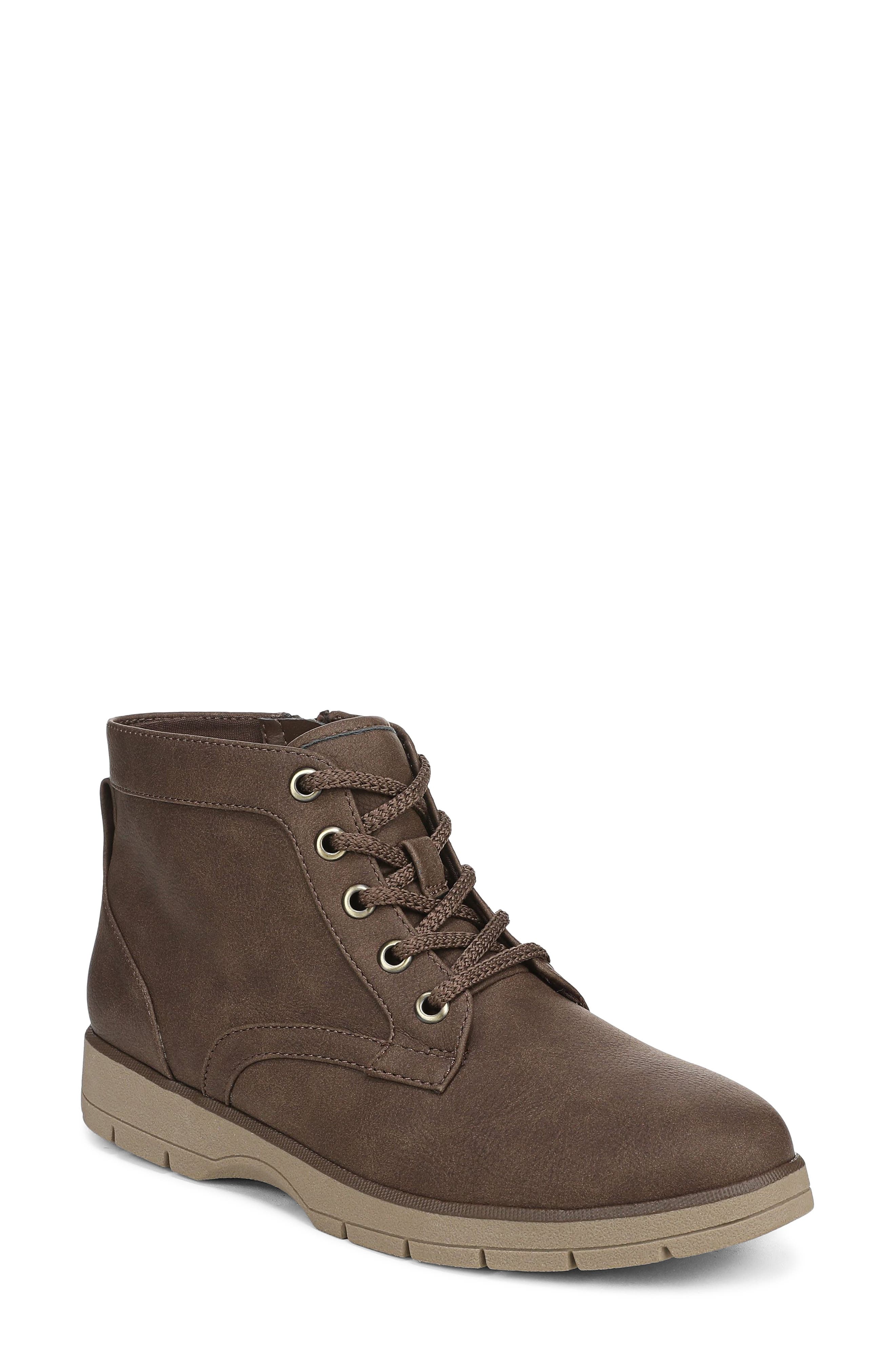 Northstar Lace-Up Bootie, Main, color, DARK BROWN