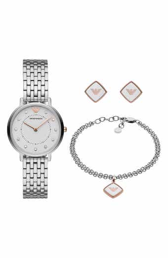 Emporio Armani Two-Hand Bracelet Watch, 32mm Bracelet & Earrings Set