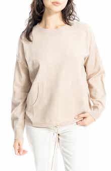 MAX STUDIO Drawstring Hem Pullover Sweater