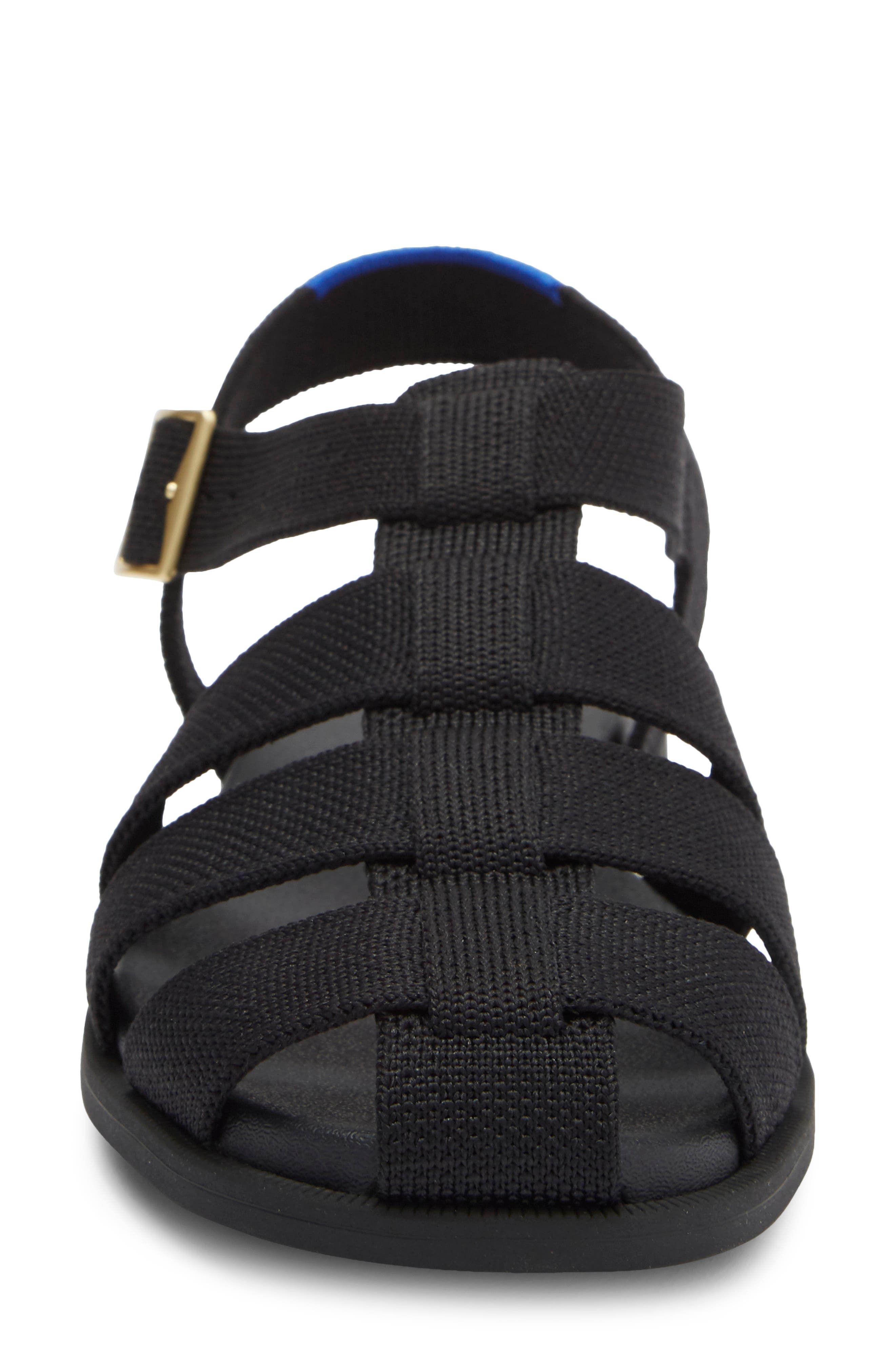 Rothy's The Fisherman Sandal, Alternate, color, Black
