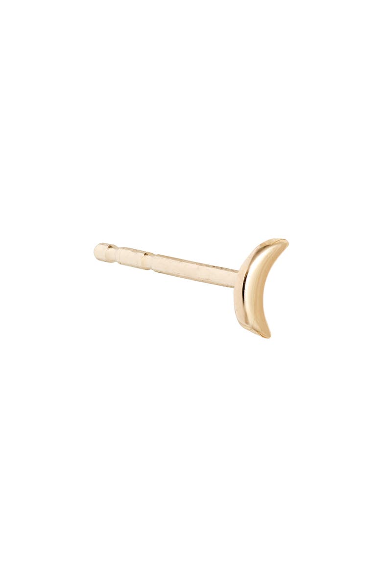 Jac+Jo Moon Single Stud Earring, Main, color, GOLD