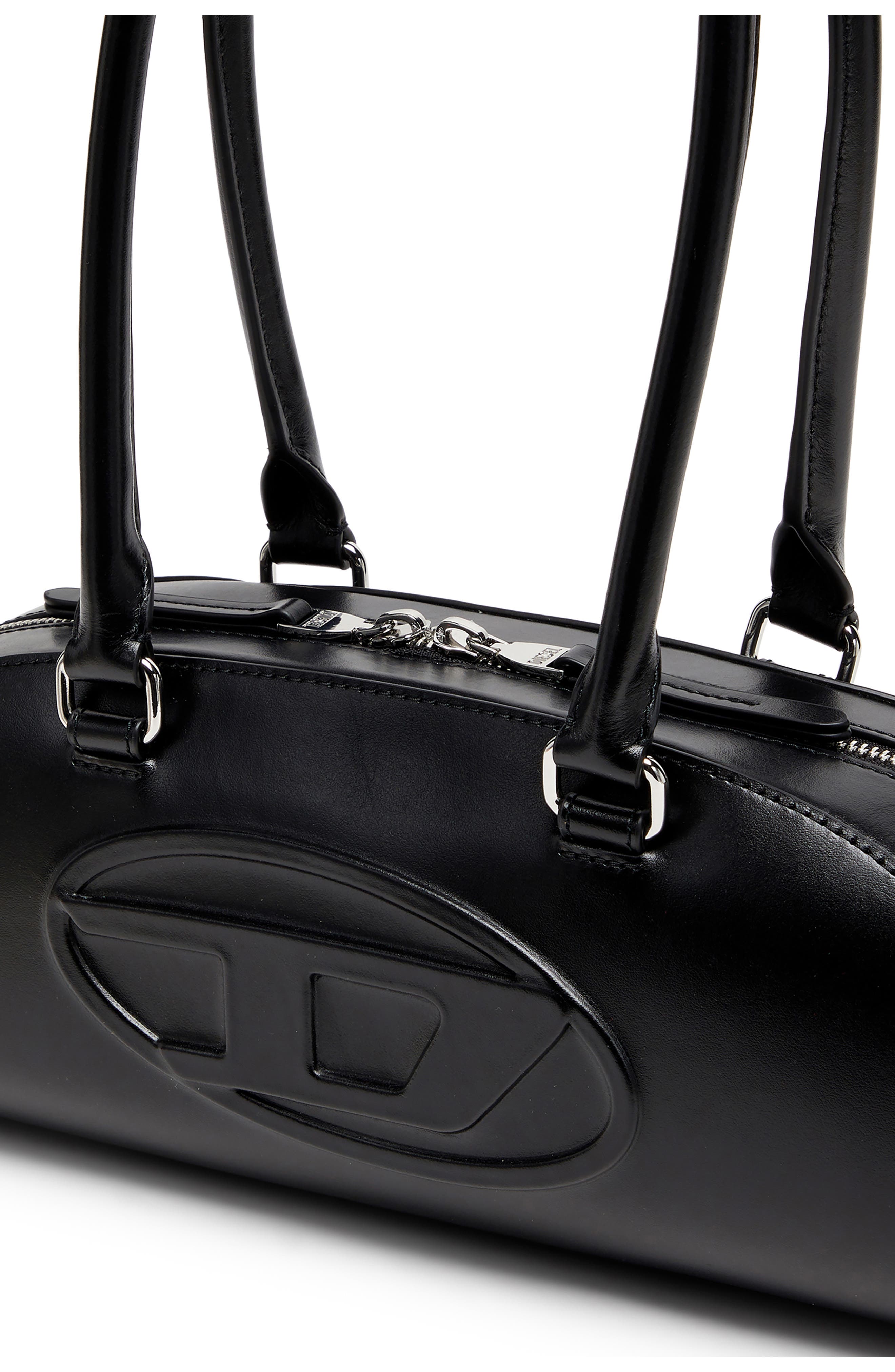DIESEL<sup>®</sup> 1DR 2.0 Dome East/West Leather Shoulder Bag, Alternate, color, Black