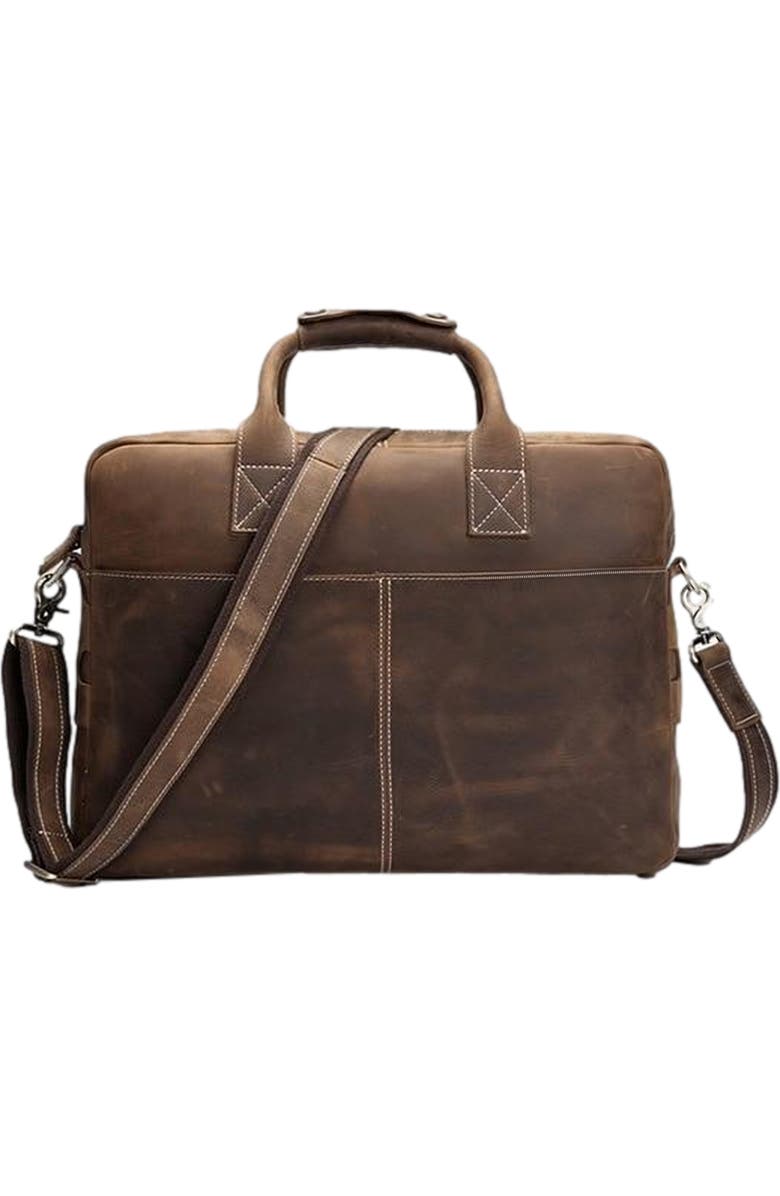 STEEL HORSE LEATHER The Welch Briefcase | Vintage Leather Messenger Bag, Alternate, color, Brown