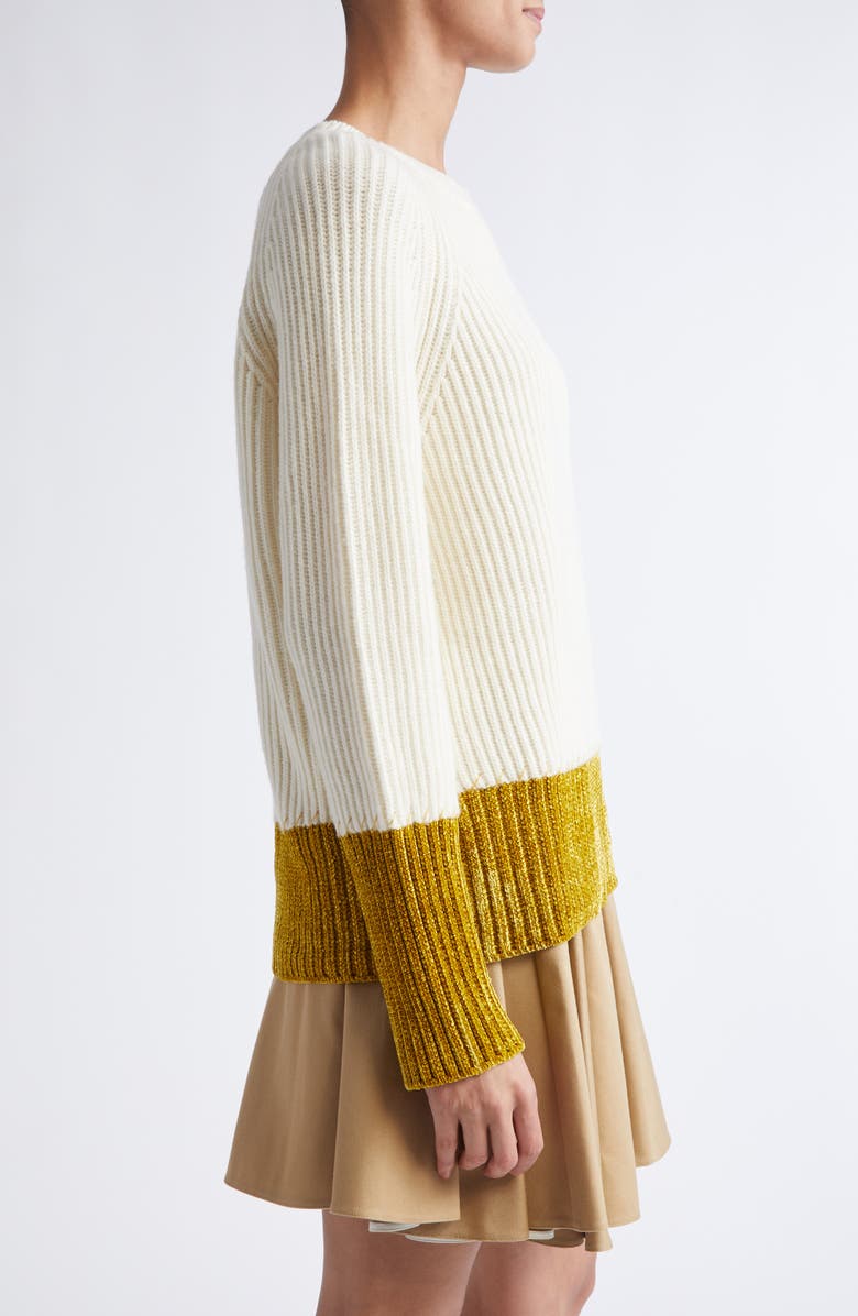 Marni Bicolor Crewneck Sweater, Alternate, color, 