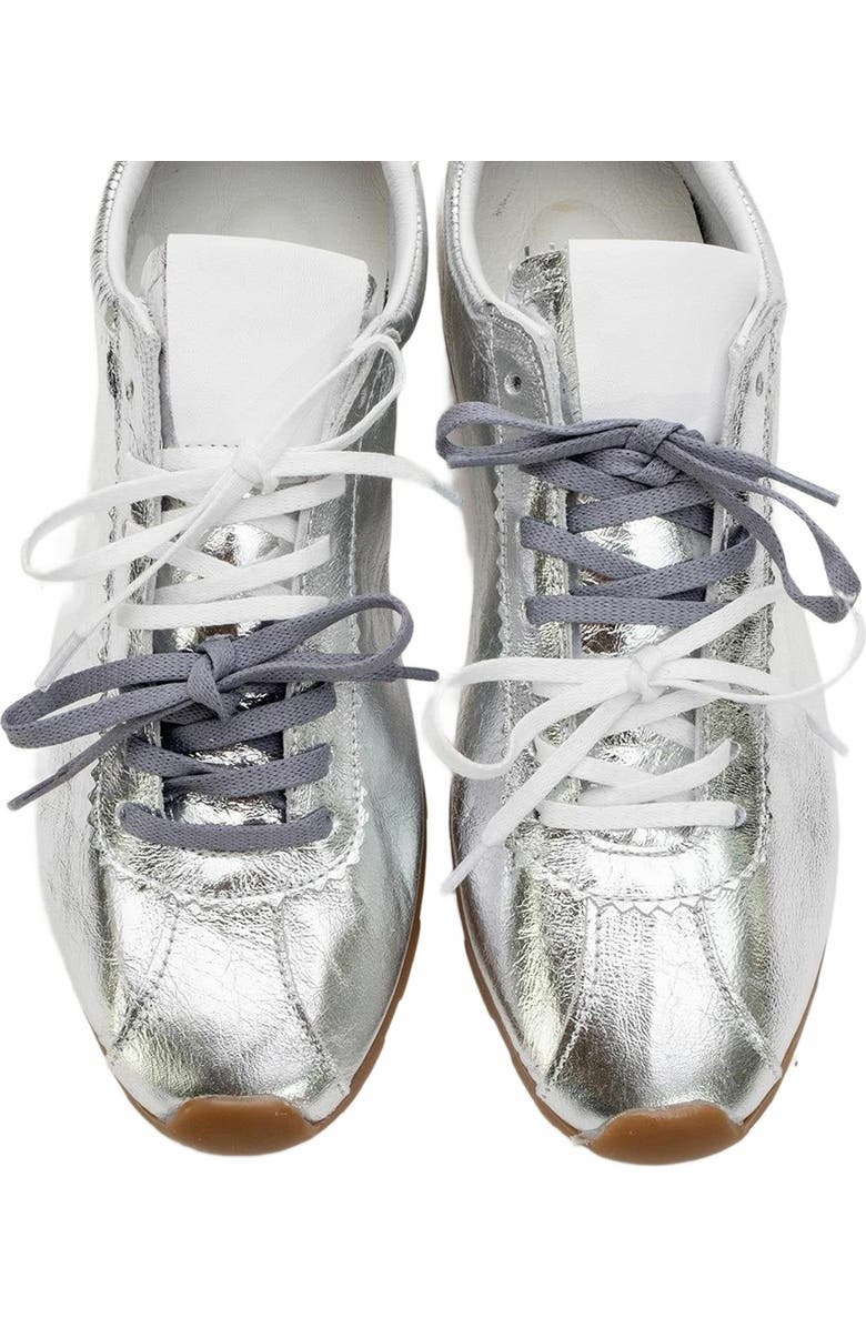 Forever & Always Shoes Crea Leather Sneakers, Alternate, color, Silver Leather