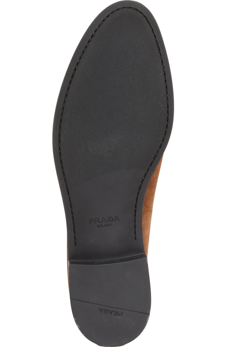 Prada Moc Toe Suede Loafer, Alternate, color, Cacao