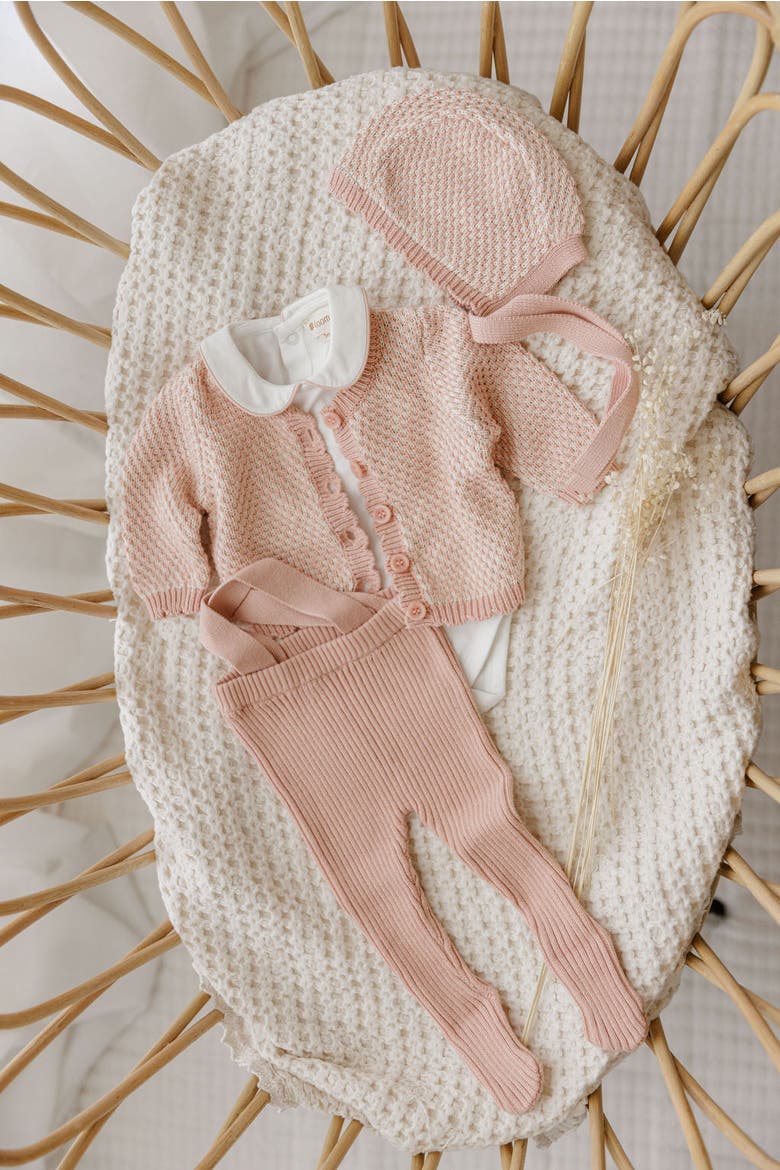 Looms Bubble Knit Collection - Cardigan, Alternate, color, Mauve