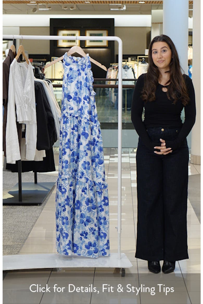 Ruffle Trim Sleeveless Maxi Dress video