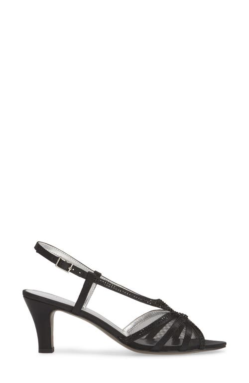 David Tate Refined Sandal In Black Satin