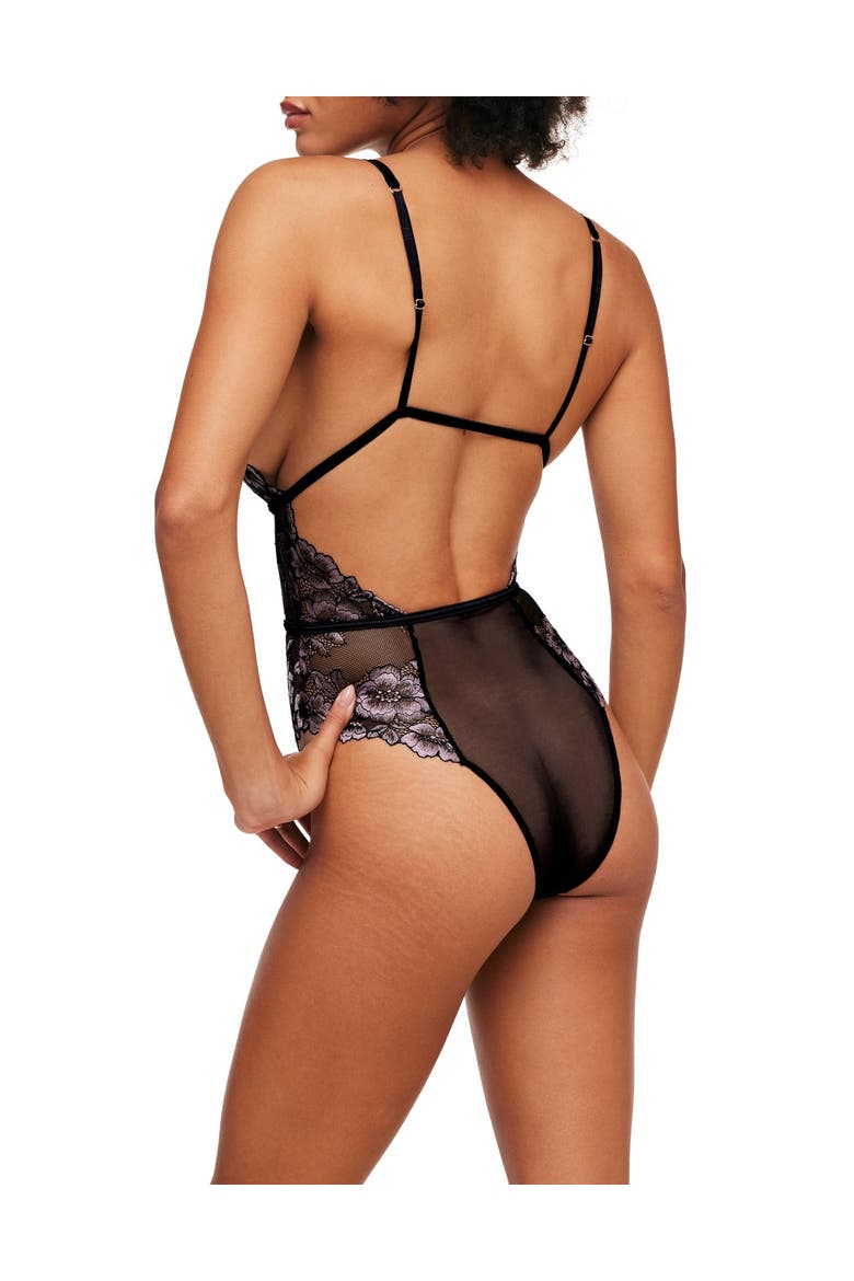 Calissa Lace Bodysuit Lingerie, Alternate, color, Black