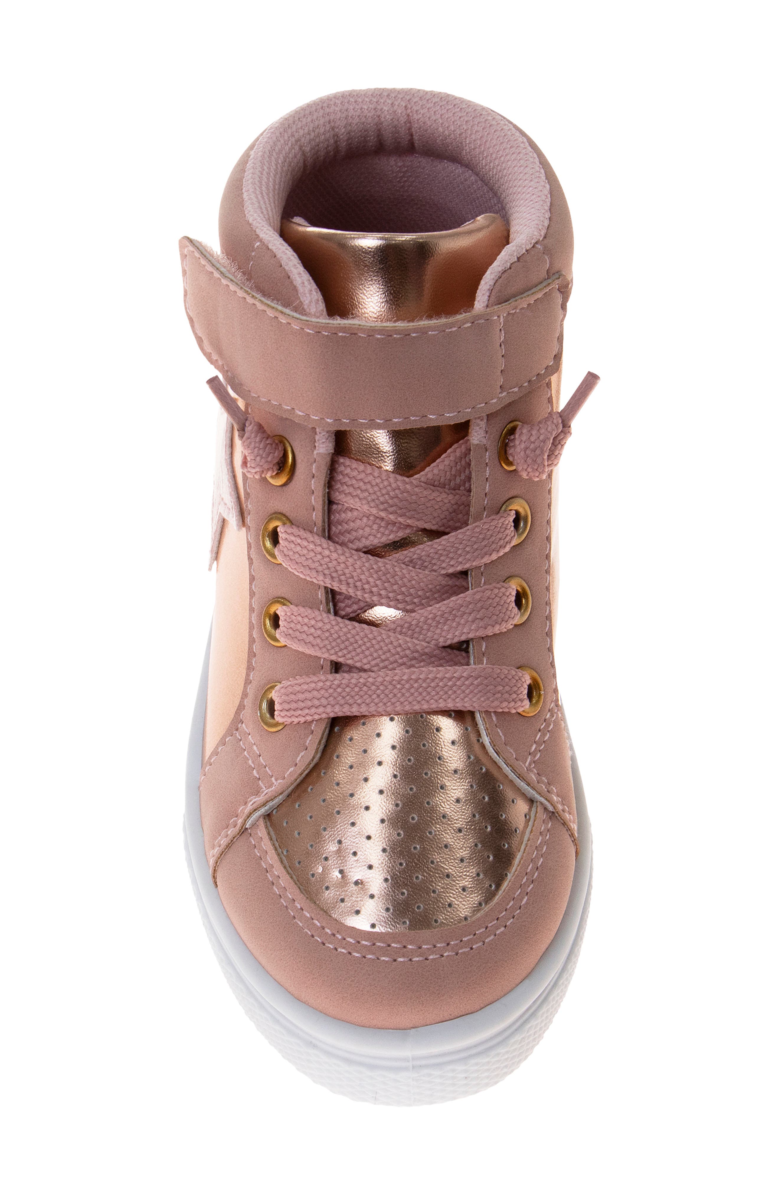 Kids' High Top Sneaker, Alternate, color, PNK ROSE GLD