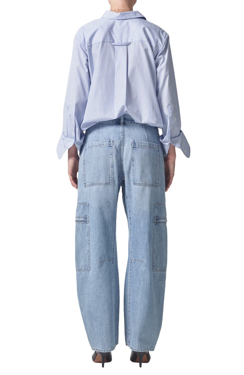 Citizens of Humanity Marcelle Low Rise Barrel Cargo Jeans, Alternate, color, Cloud Nine