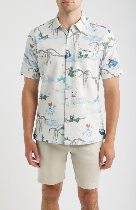 Curious Sky Performance Button Shirt