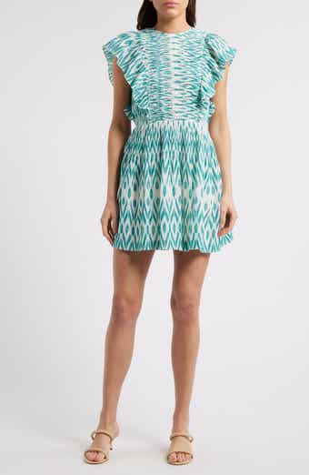 Saylor Azalea Ikat Ruffle Minidress