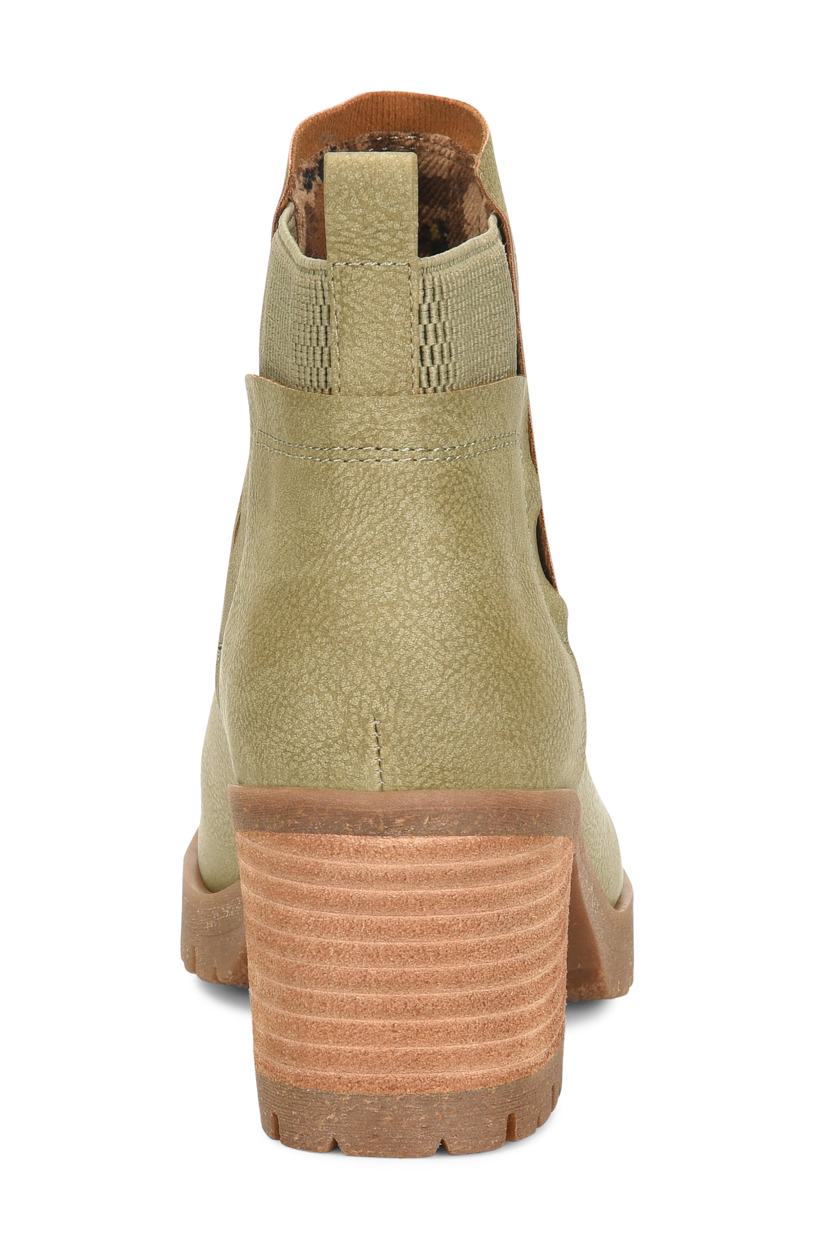 KORKS Elsie Lug Sole Bootie, Alternate, color, Green