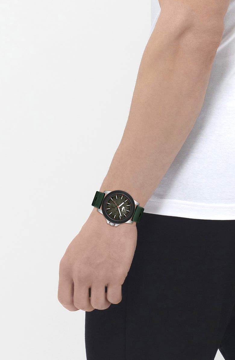 Lacoste Highkey Silicone Strap Watch, 43mm, Alternate, color, 