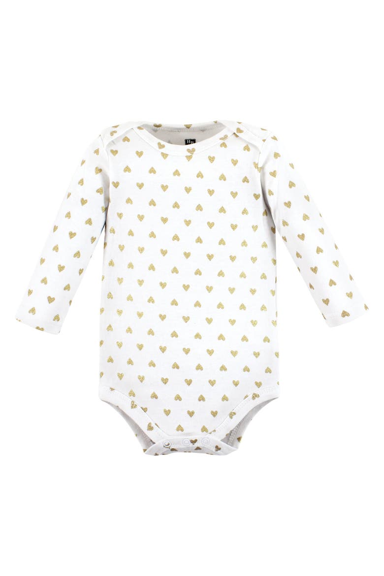 Essential Long-Sleeve Cotton Bodysuit Set, Alternate, color, Girl Mommy 5-Pack