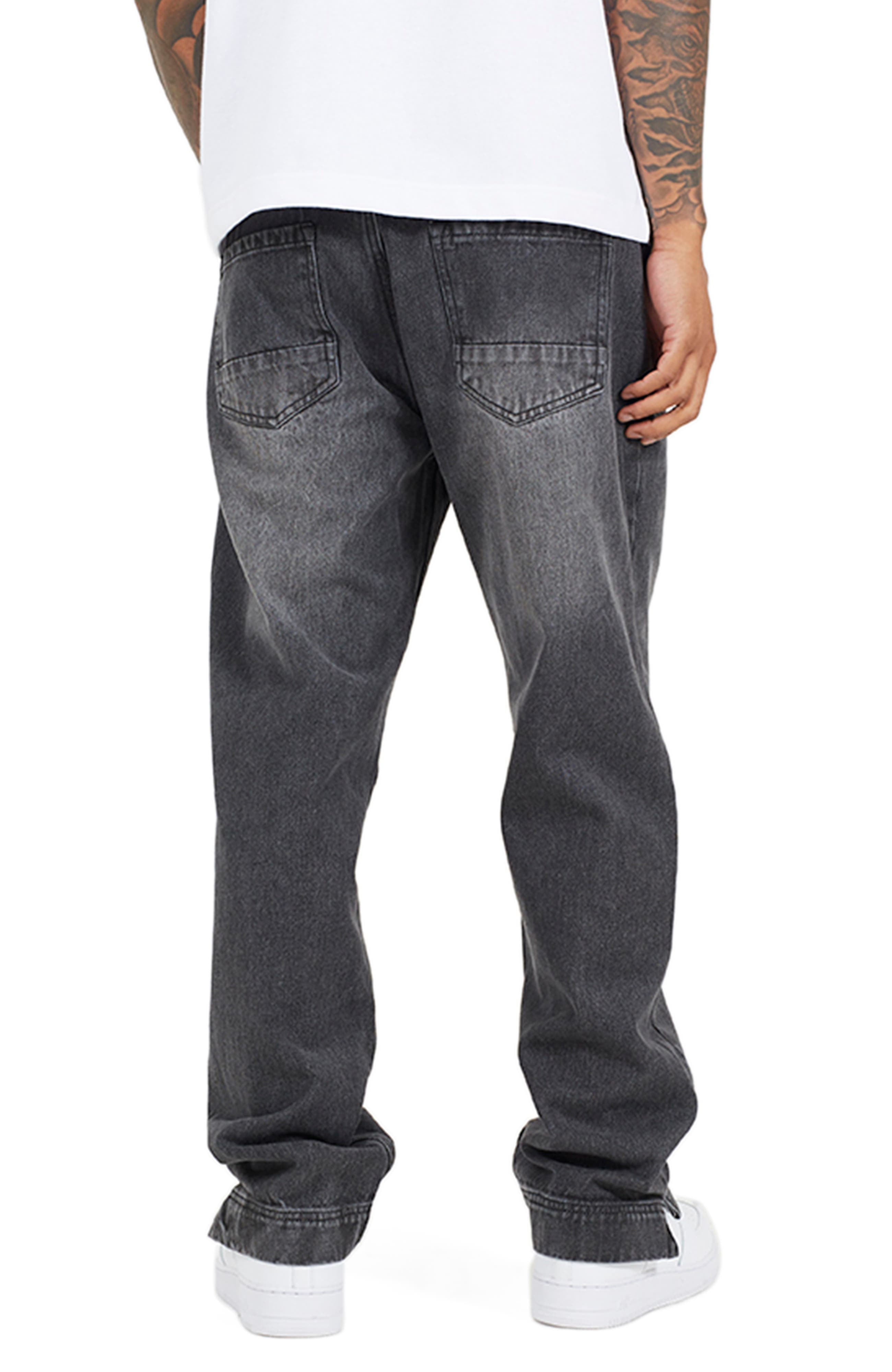 Wide Fit Split Hem Denim Jeans - image 2