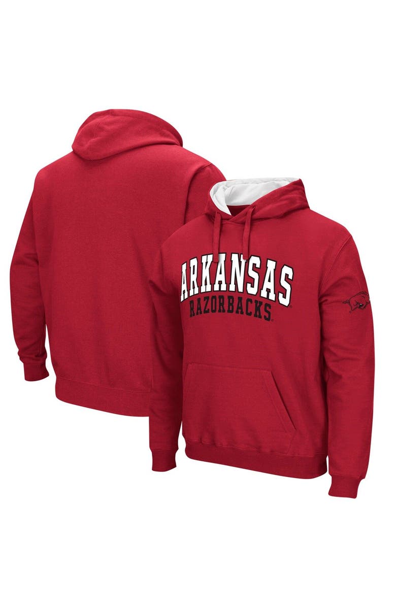COLOSSEUM Men's Colosseum Cardinal Arkansas Razorbacks Double Arch Pullover Hoodie, Main, color, Cardinal