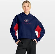 FANATICS Women's Fanatics Navy Columbus Blue Jackets Back Check Boxy Hoodie