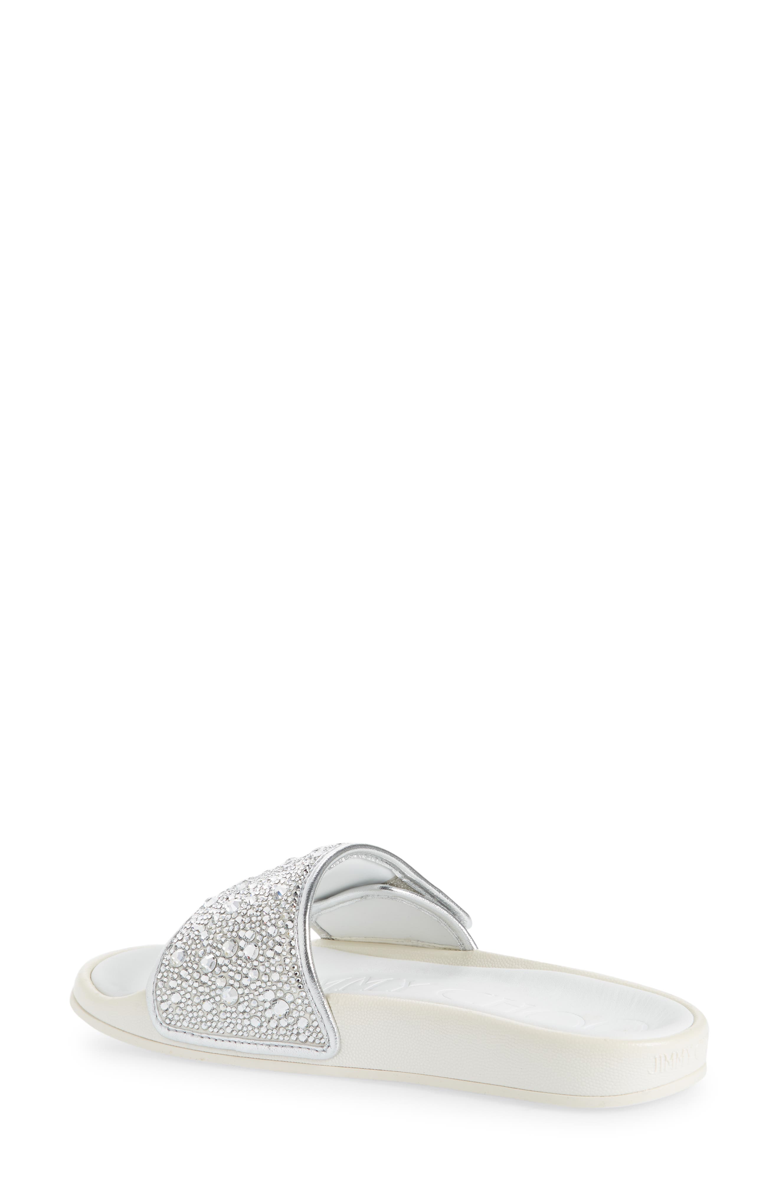 Jimmy Choo Fitz Imitation Pearl Embellished Slide Sandal, Alternate, color, 