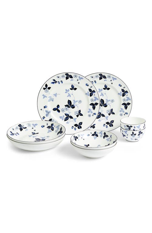 Wedgwood Wild Strawberry Inky Blue 8-piece Bone-china Dinnerware Set In Blue