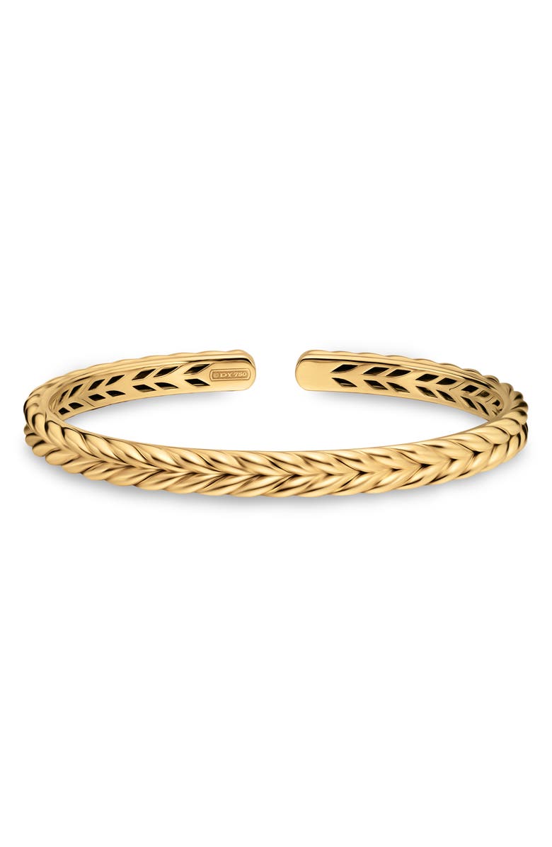 David Yurman Chevron Flex Cuff Bracelet, Alternate, color, Gold