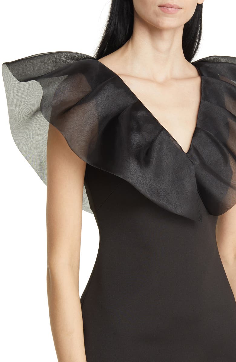 Eliza J Organza Ruffle Cocktail Dress, Alternate, color, 