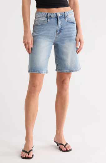 Madden Girl Denim Carpenter Shorts